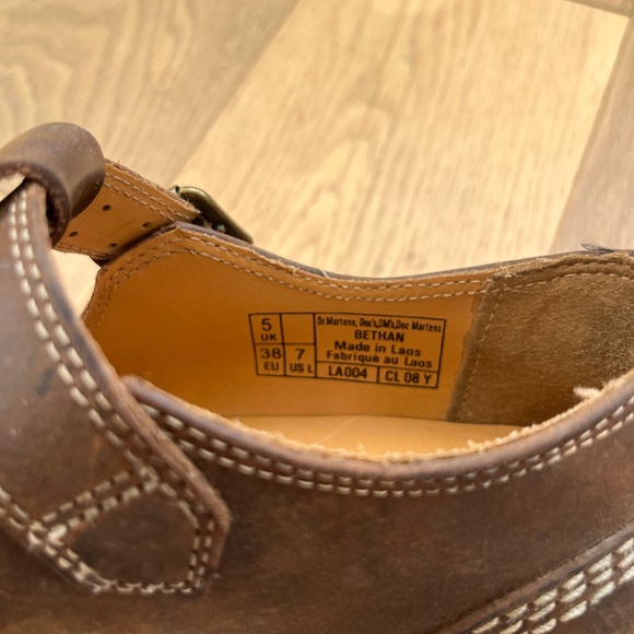 Dr. Martens Distressed Brown Platform Mary Janes - Picture 5 of 5